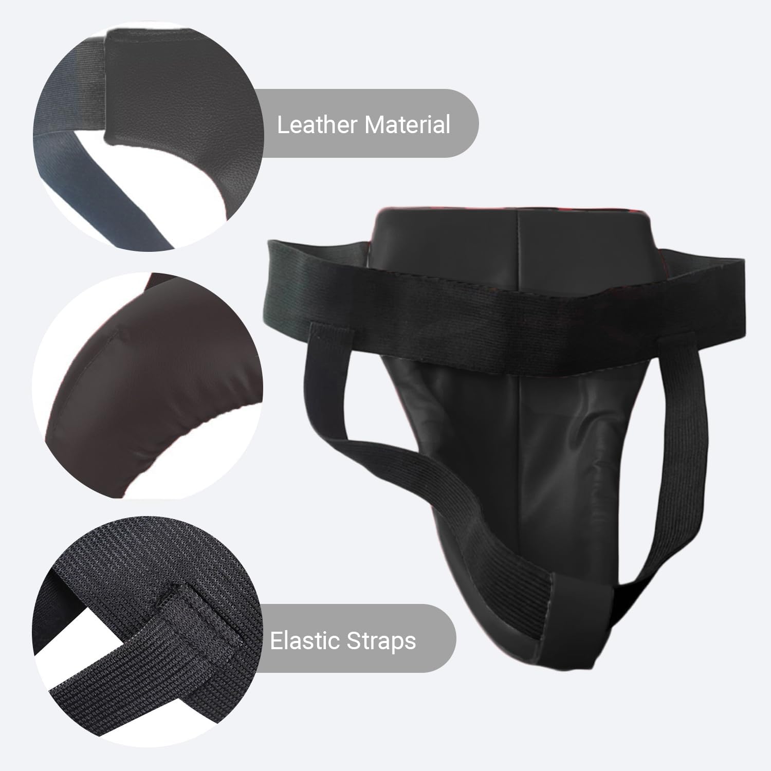 Men Boxing Groin Protector - Kickboxing Abdominal Support Gear Cup for Martial Arts, MMA Training Sports Fitness