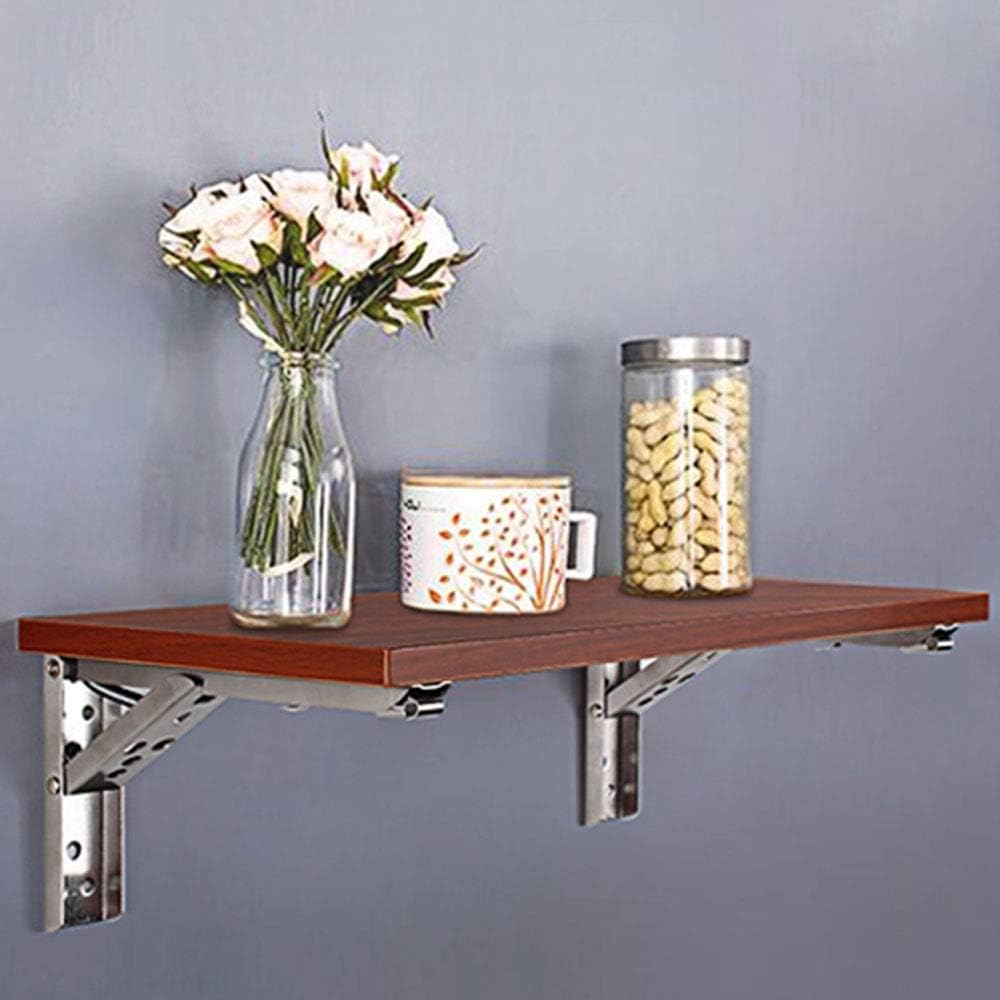 Bracket, L Bracket for Shelf,Wall Mounted Triangle Brackets Triangle Board Shelf BracketsTriangle Support Frame Folding Bracket Kitchen Bracket Tripod Fixed Load-Bearing Wall Rack Bracket Wall Fixed