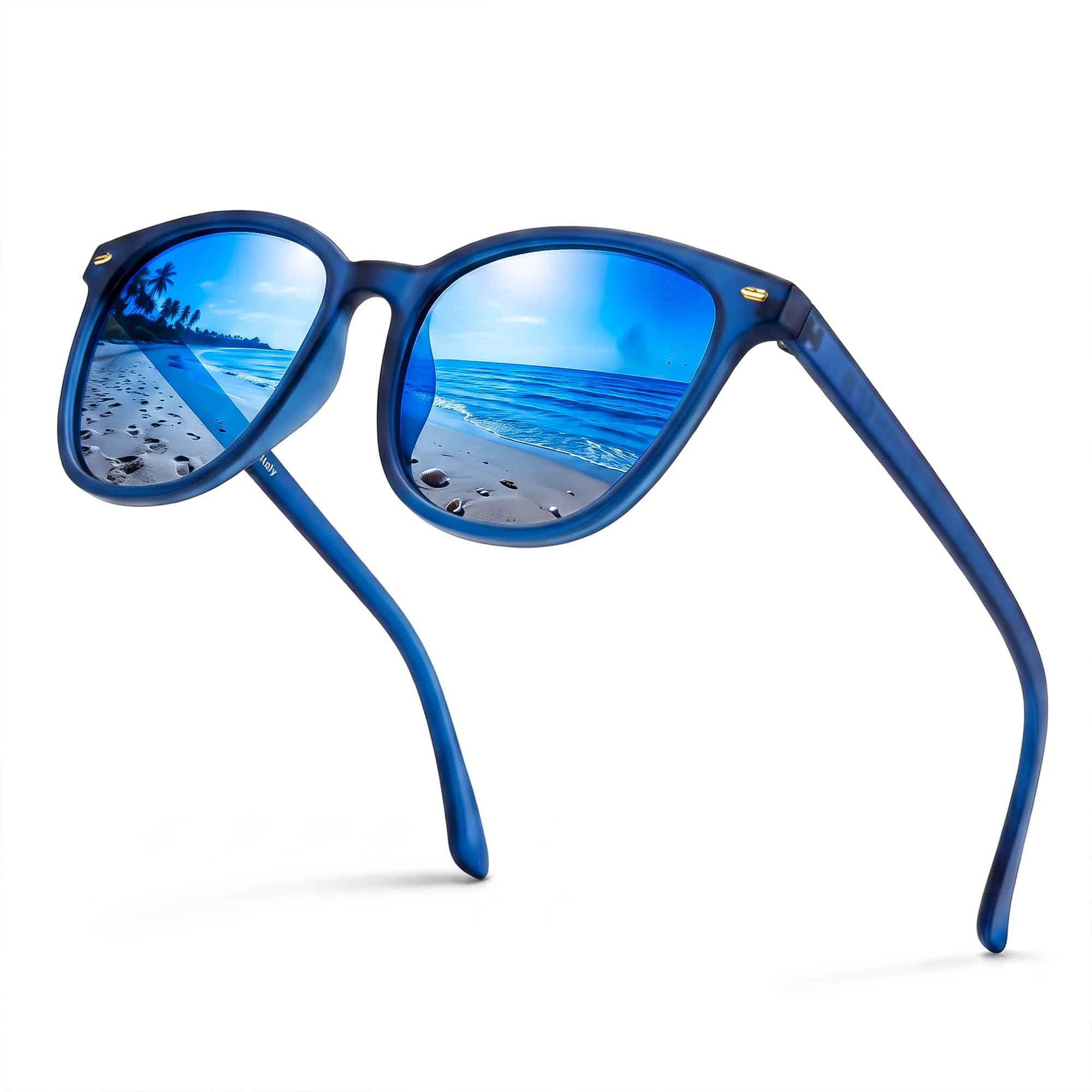 Myiaur Polarisierte Sonnenbrillen Damen Groß, UV400 Schutz Brille | Klassische, Verspiegelte Sonnenbrille, für Autofahren & Outdoor