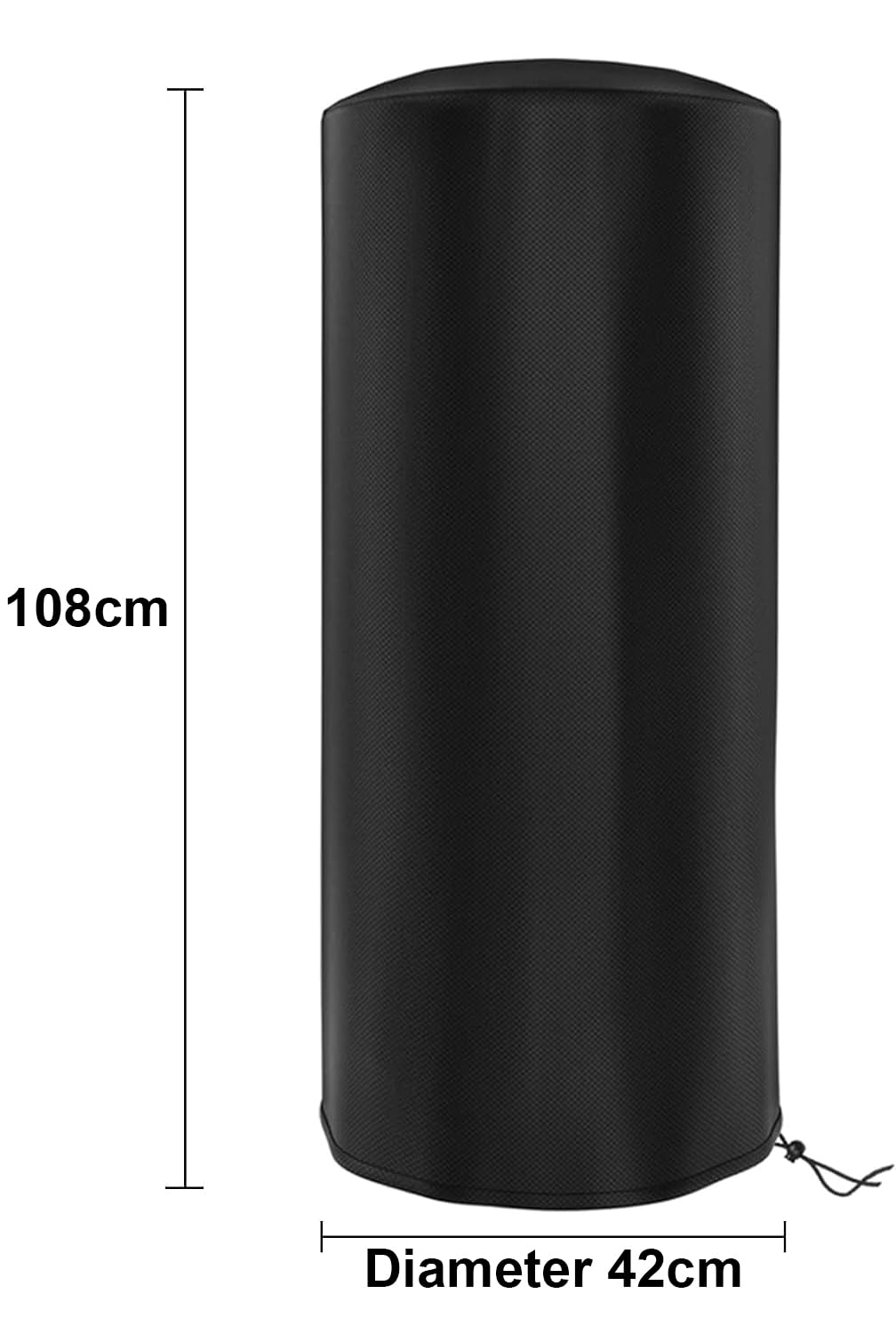 Enders Nova LED L fireplace pokrowiec ochronny na taras, grzejnik grzewczy, osłona grzewcza na patio, odporna na rozerwanie, wodoszczelna osłona 420D, odporna na wiatr, odporna na promieniowanie UV, 42 x 42 x 108 cm