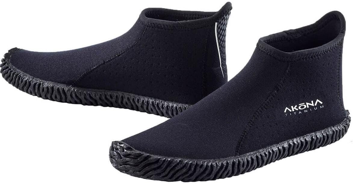 AKONA Simple and Lightweight Low top 3 mm Neoprene Snorkeling Boots Ideal for Snorkeling, Kayaking, SUP'ing, and Scuba - 9