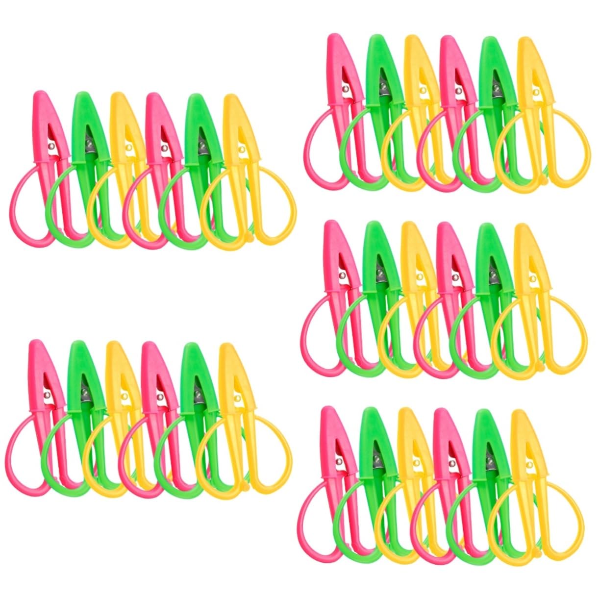 TEHAUX 30pièces Mini Ciseaux à Broderie Avec Couvercle Ciseaux Multi-fonctions Pour Couture Et Artisanat Outils Portables Pour Maison Et Bureau