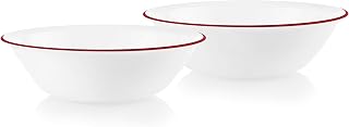 Corelle Style - Cuenco con borde resistente a las astillas, 1 cuarto de galón (0,95 L), color rojo, paquete de 2, modelo: N/A