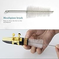 Vista 5 de Kit de limpieza para el cuidado del clarinete, kit de mantenimiento, aceite de clave, grasa de corcho, hisopo, paño de limpieza, soporte