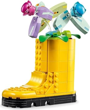 LEGO Creator Flowers in Irrigation Container 3’ü 1 Creative Toy Making Set with Boots and Bird Model Options for Kids Ages 31149-8 and Over, Birthday Gift Idea (420 Pieces)