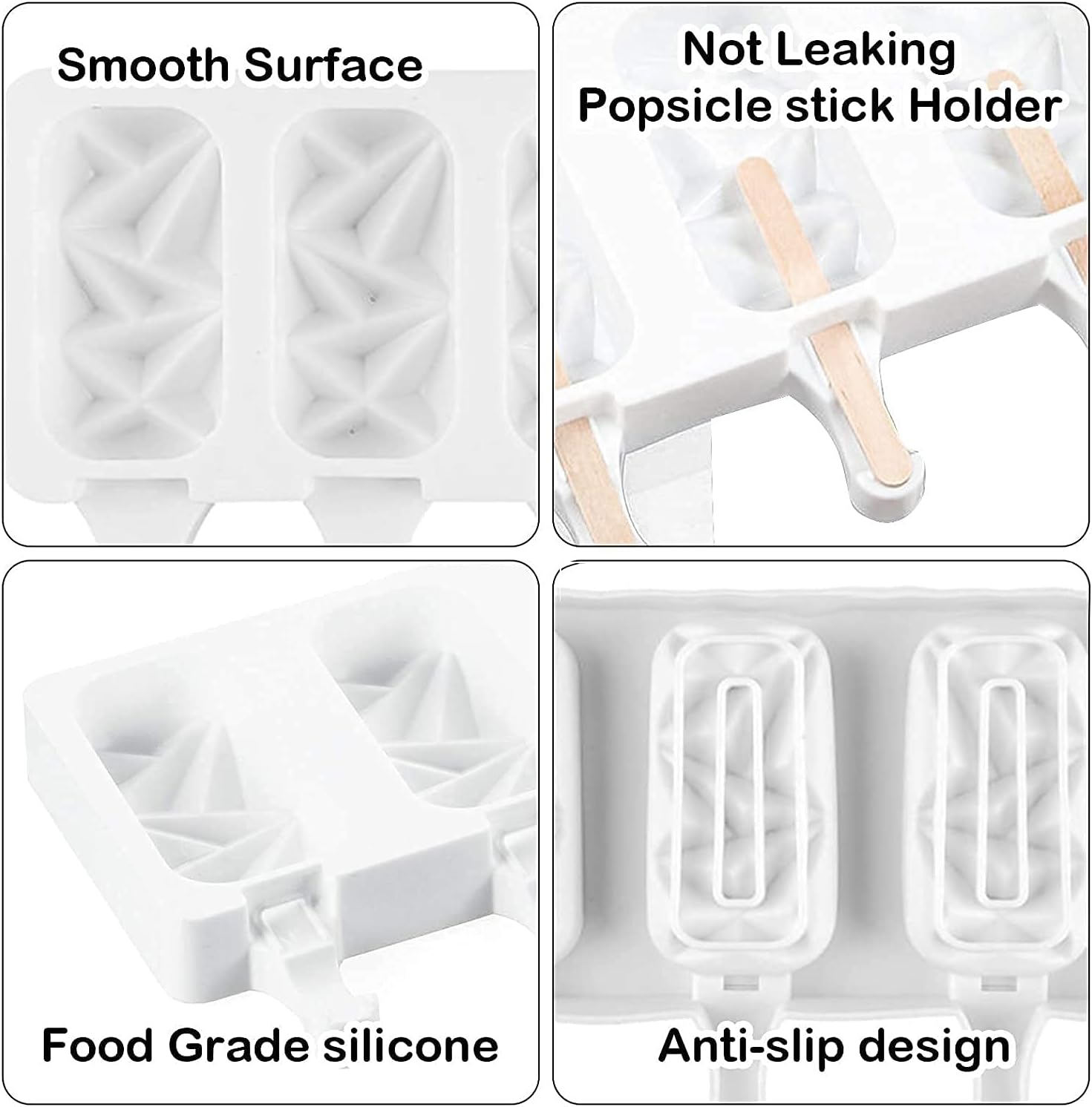 Ice Cream Molds Silicone, Silicone Frozen Ice Cream Mold, Popsicle Silicone, Stick Silicone Ice Cream Molds, Cakesicle Mold DIY Ice Cream Stick Frozen Dessert Juice