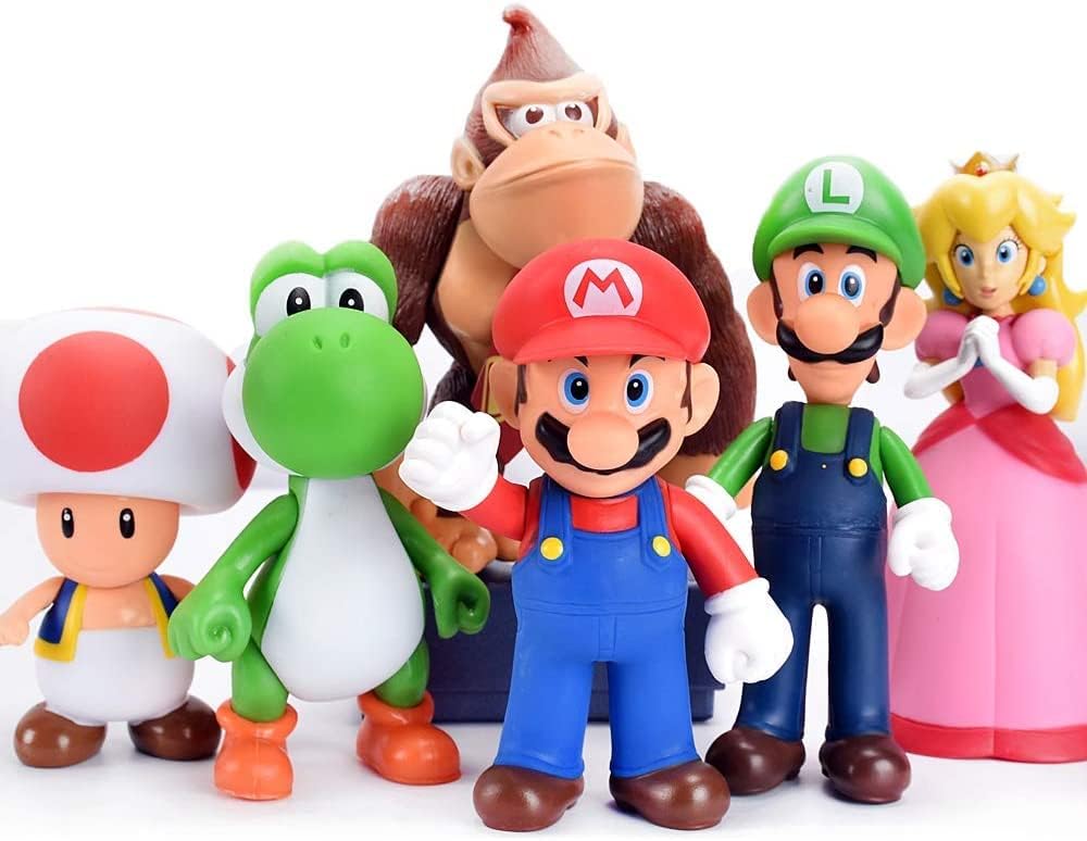 Usoway Mario Figures Toy Mario & Luigi Figurines Yoshi
