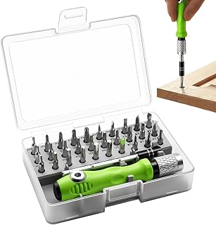 Screw Driver Kit 32-in-1 Alloy Steel Precision Bit Gadget with Storage Case | Compact Screwdriver Set for Watch Home Car Electronics Computer Electrician Work Mechanic Glasses