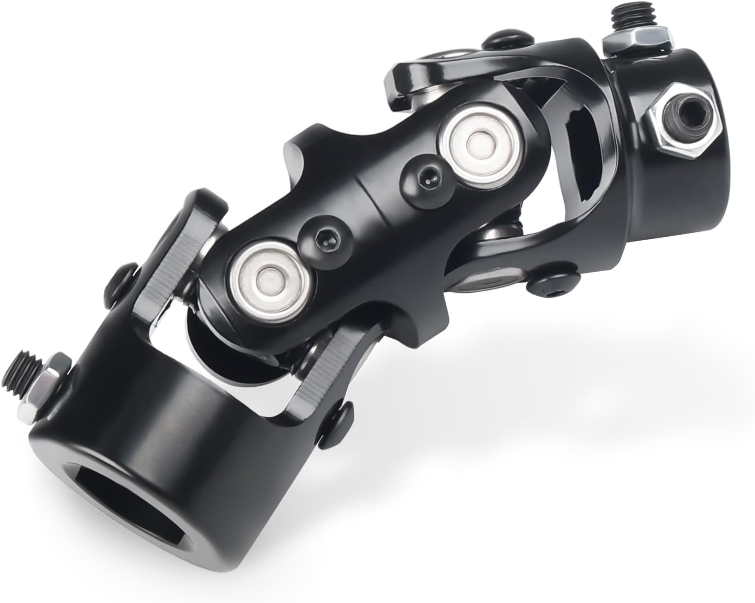 Double U Joint 3/4" DD x 1" DD Universal Steering Shaft, 4.92 inch Length, Double Steering Column Shaft Coupler