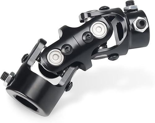 Doble junta en U 34" DD x 1" DD Eje de dirección universal, 4.92 pulgadas de longitud, acoplador de eje de columna de dirección doble