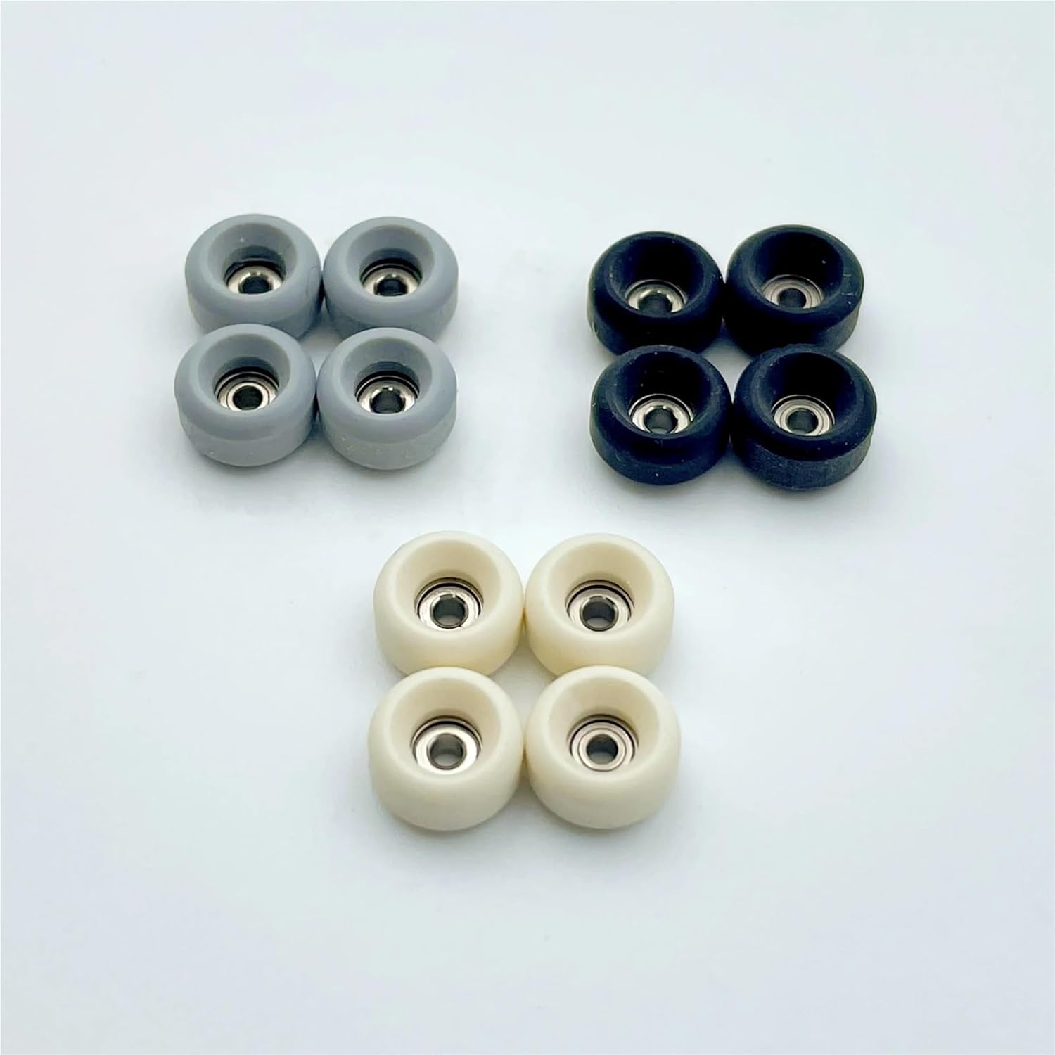 Fingerboard Wheels Resin Fingerboard Wheels for Professional Finger Skateboard with High Speed Bearing(Beige)