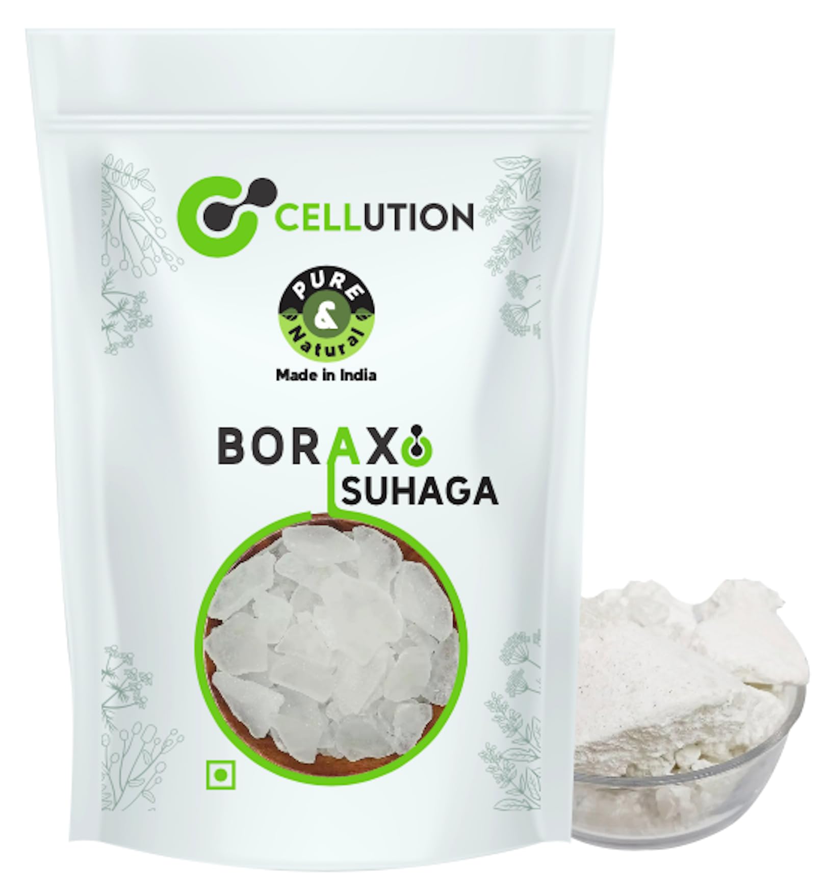 CELLUTION Suhaga Borax - 200gm Tankan Bhasma | Natural Mineral Form of Sodium Borate | Borax Rock | Traditionally Used in Ayurveda | (200 Grams)-image-9