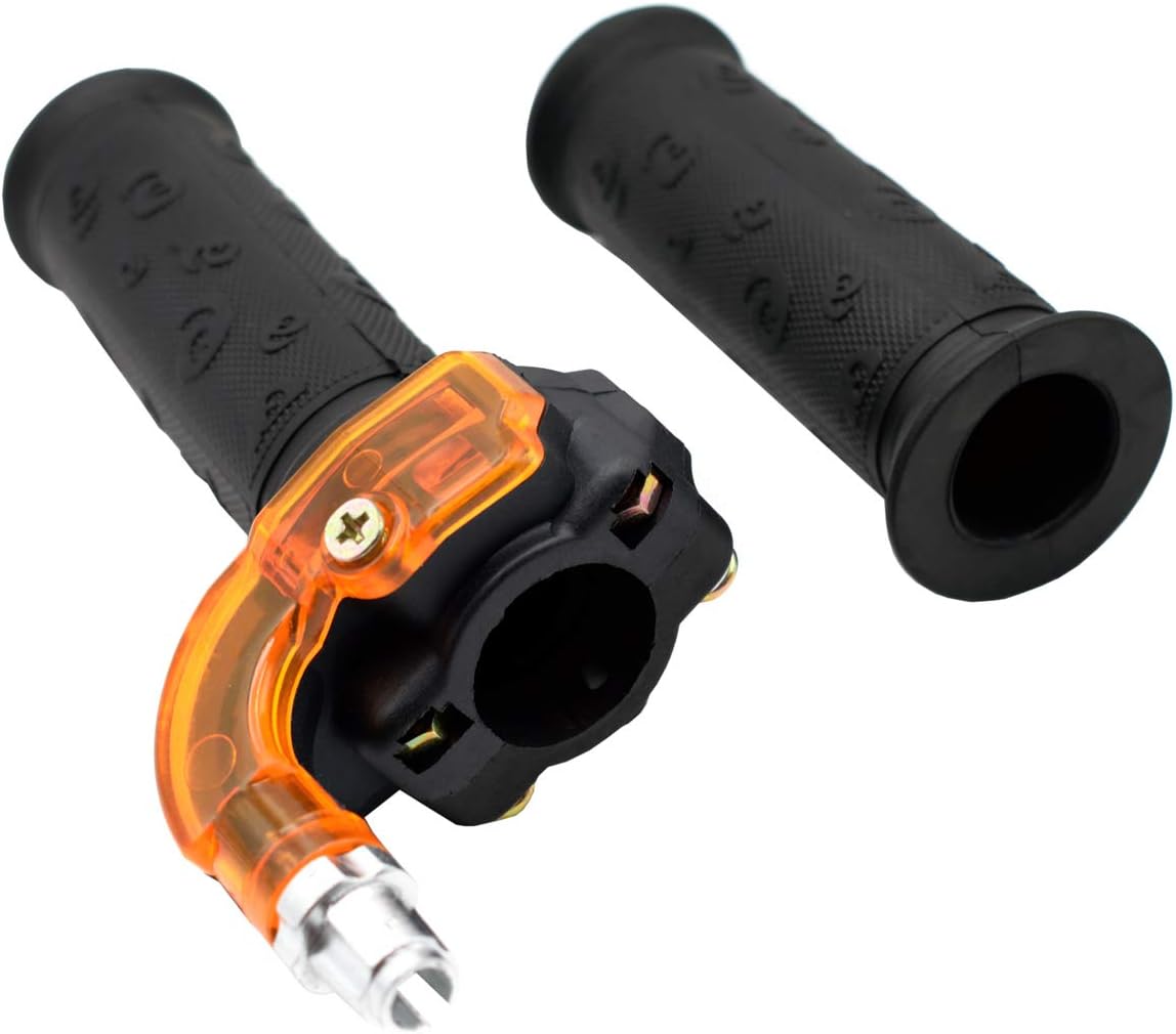 7/8" 22mm Twist Throttle Accelerator Grip and 39" Throttle Cable for 47cc-49cc 2-Stroke 4 Wheeler Quad Trail Bike Mini Pit Dirt ATV Quad Pocket Motorized Bike Parts