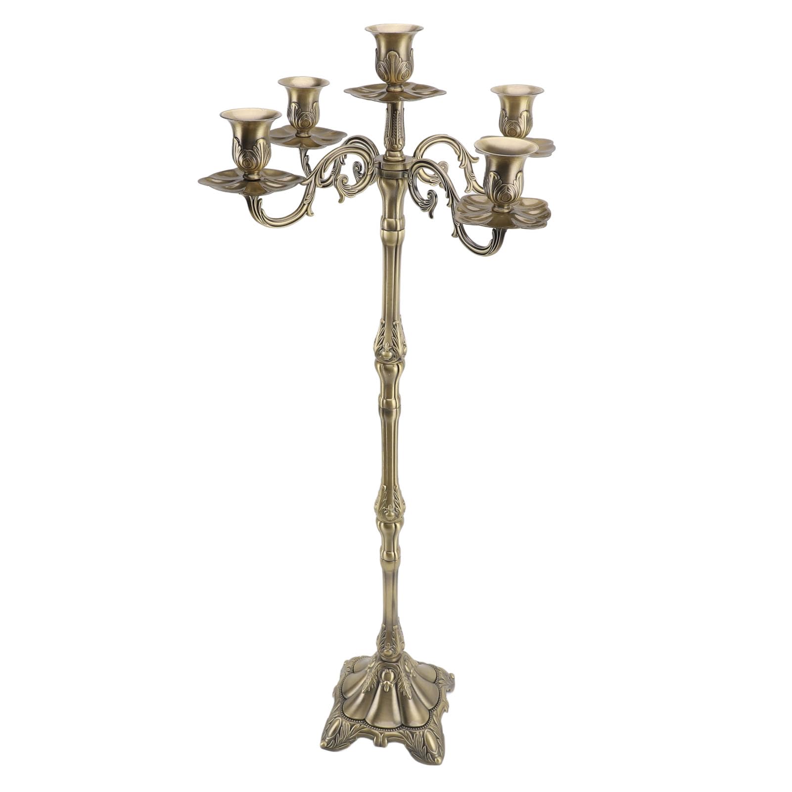 Generic Candelero de Bronce Exquisito Vintage, Fácil Instalación para Bodas, Navidad, Material de Aleación (85 cm/33,5 Pulgadas)