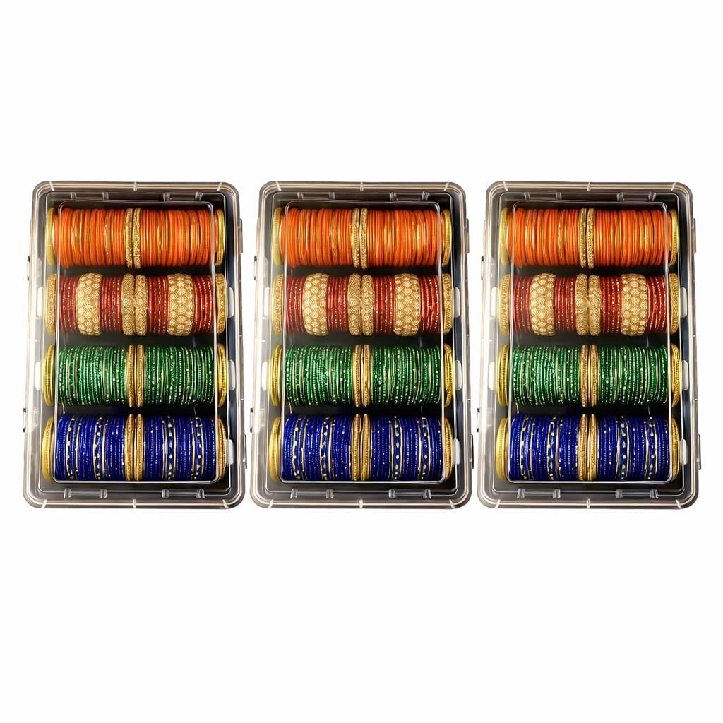 Clear Plastic Bangle Box with Adjustable Rods Multipurpose Jewellery Organizer for Bangles Bracelets Watches Storage Box (... - Review, Price and Buying Guide