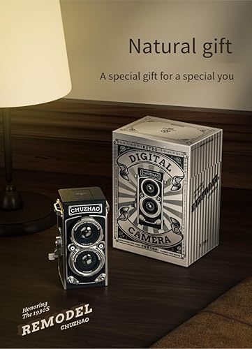 Miniatura 7 de Mini cámara digital vintage, portátil 1080P FHD video 12MP enfoque automático apuntar y disparar para adolescentes, adultos principiantes