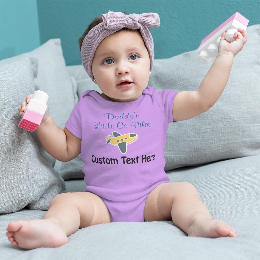 Cute Rascals Custom Baby Bodysuit Daddy's Little Co-Pilot Dad Father's Day Western Funny Cotton