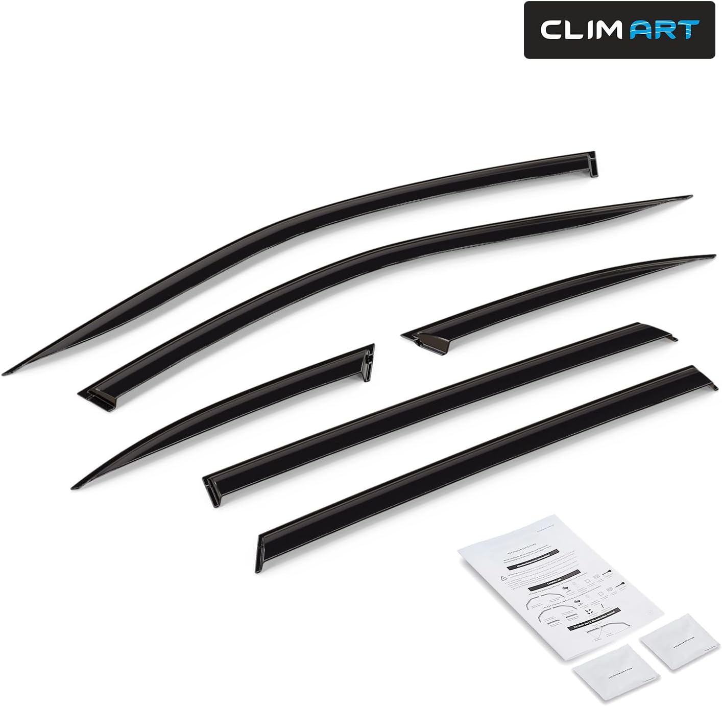 CLIM ART Incredibly Durable Rain Guards for Subaru Outback 2020-2025, Original Tape-on Window Deflectors, Vent Deflector, Window Visors, Car Accessories, 6 pcs. - 520034