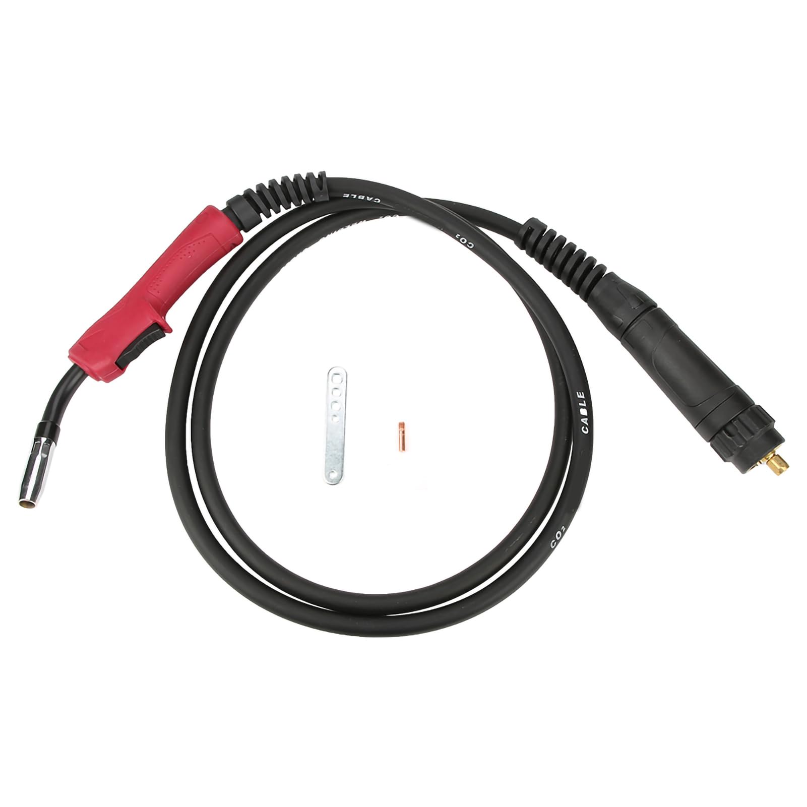 Akozon Soldadura MIG 180A 15AK con Cable Conector Europeo, Diseño Resistente Al Calor y Refrigerado por Aire, de Goma Ergonómico para Máquinas de Soldar 150A 250A