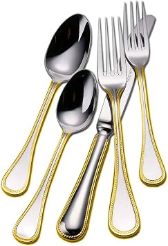 Couzon Le Perle Gold 5 piece place setting