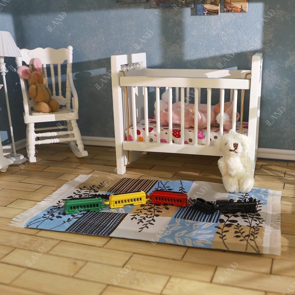 iLAND Miniature Dollhouse Furniture and Accessories for Dollhouse Nursery on 1/12 Scale (Lovely 13pcs)
