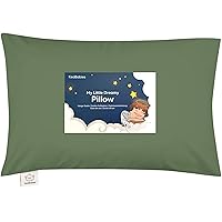 Vista 30 de My Little Dreamy Kids Almohada pequeña de 13 x 18 pulgadas con funda de algodón orgánico, suave y transpirable, lavable a máquina, para niños