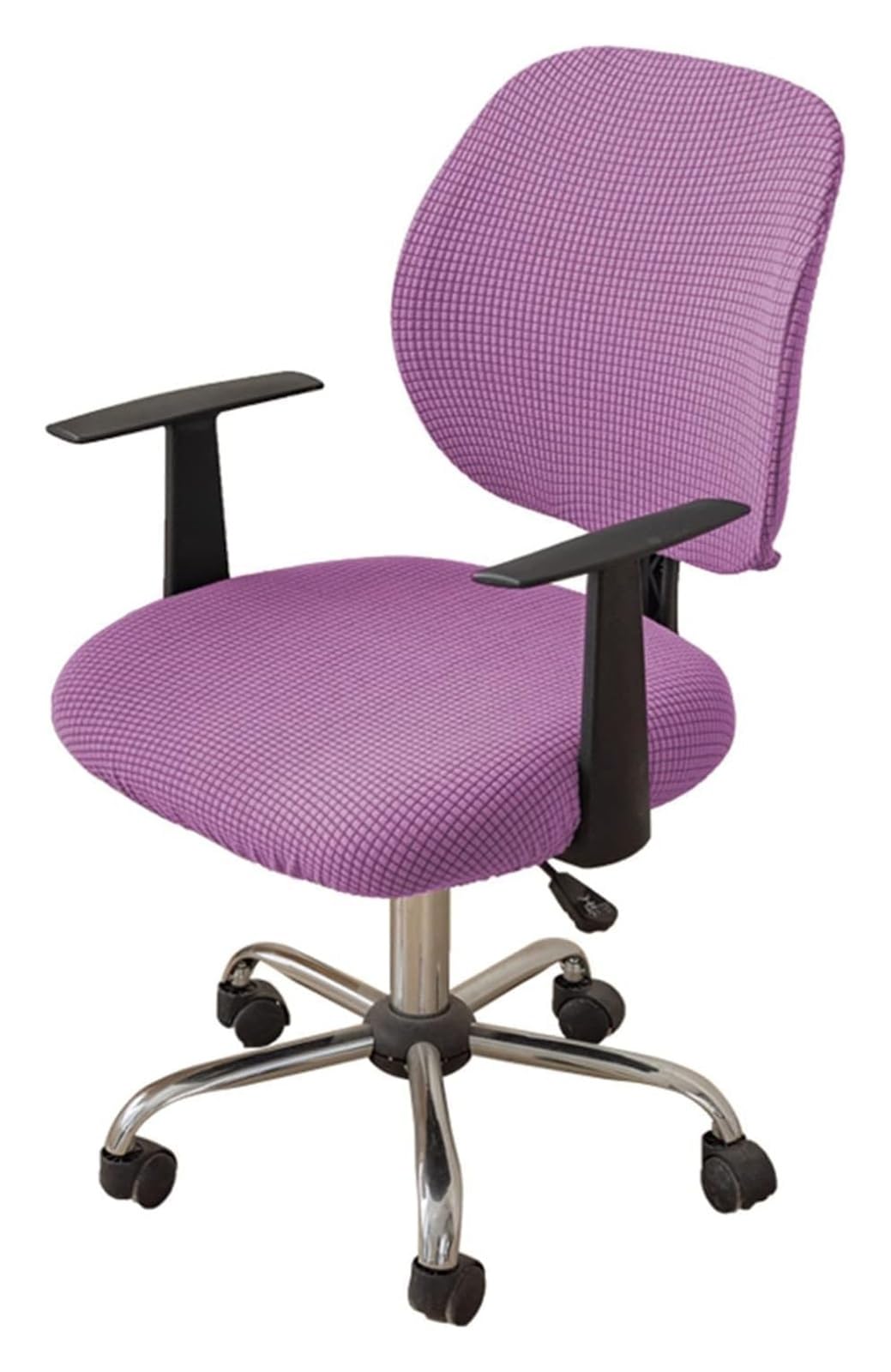 AOICXB Office Chair Seat Covers,Chair Protectors,Corn Silk Fabric Removable Washable Rotating Swivel Chair Protective Covers(Purple,10PCS)