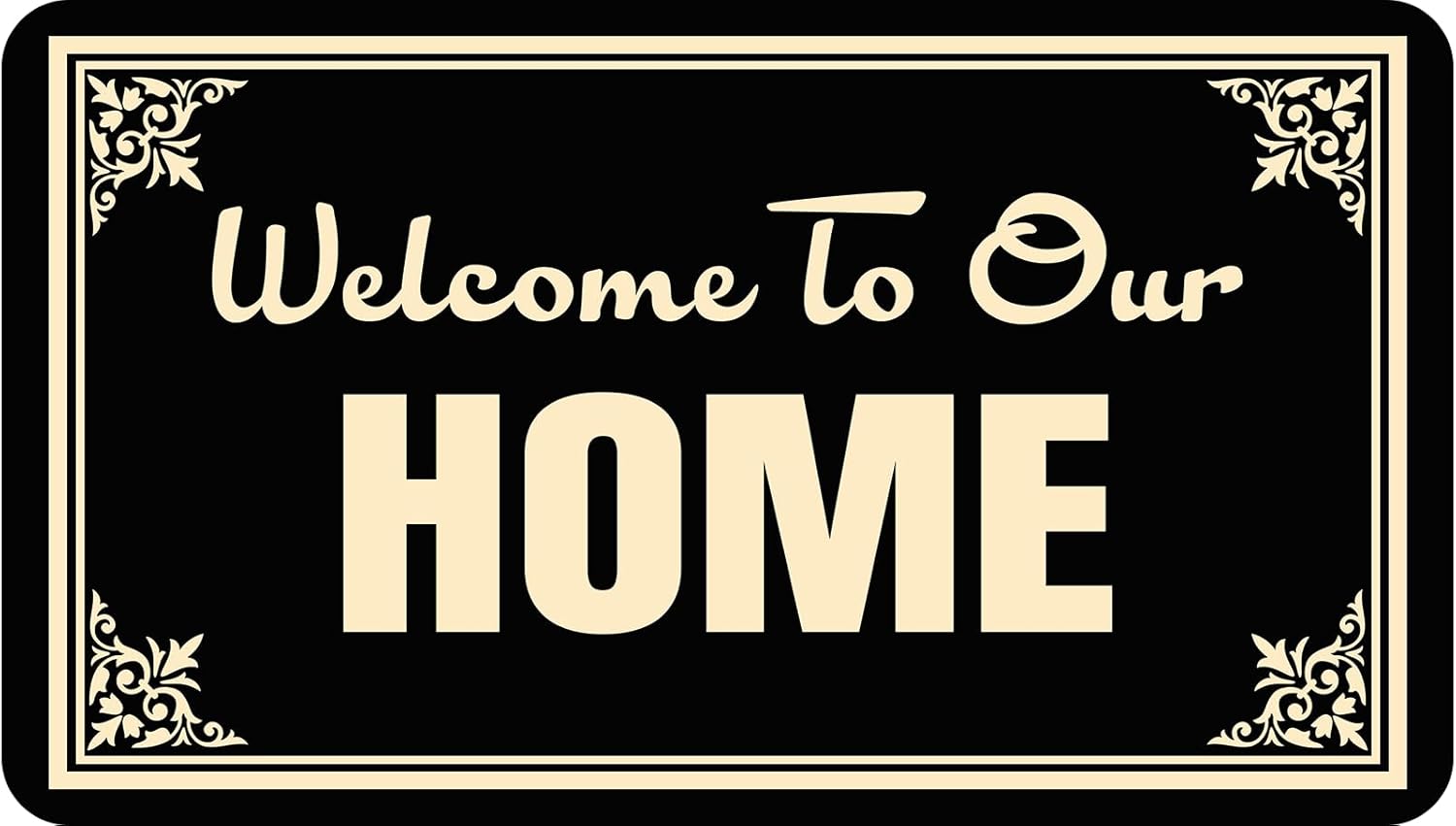 Welcome to Our Home Doormat 30x17 Inch Front Door Mat for Outside Entry Welcome Mat for Entryway Indoor Outdoor Mats for Home & Office Home Porch Decor Housewarming Gift