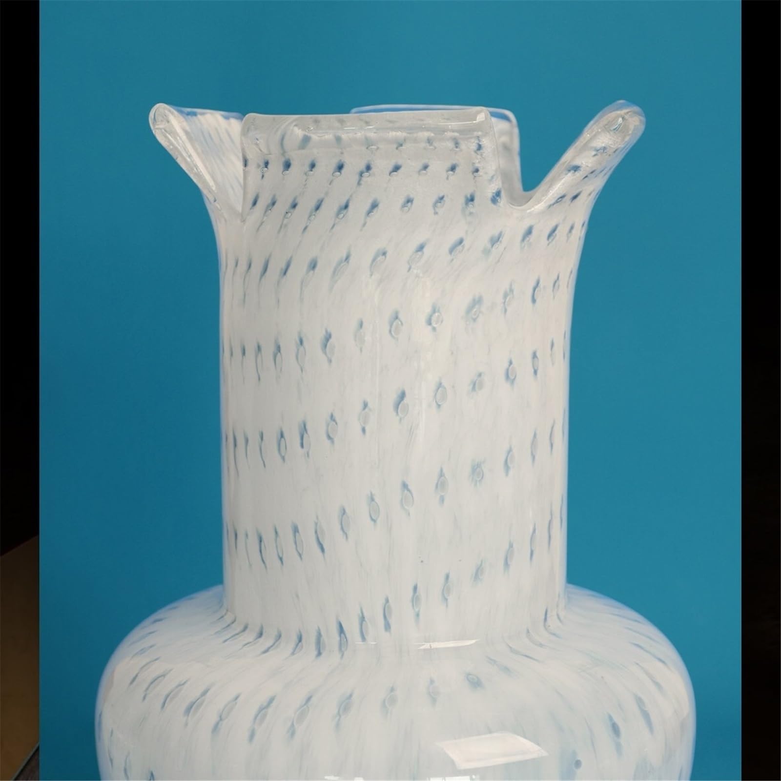 Vaso di Fiori Vaso Artistico in Vetro Fatto a Mano, Ornamenti Floreali for la Decorazione della casa, Articoli Blu e Bianchi
