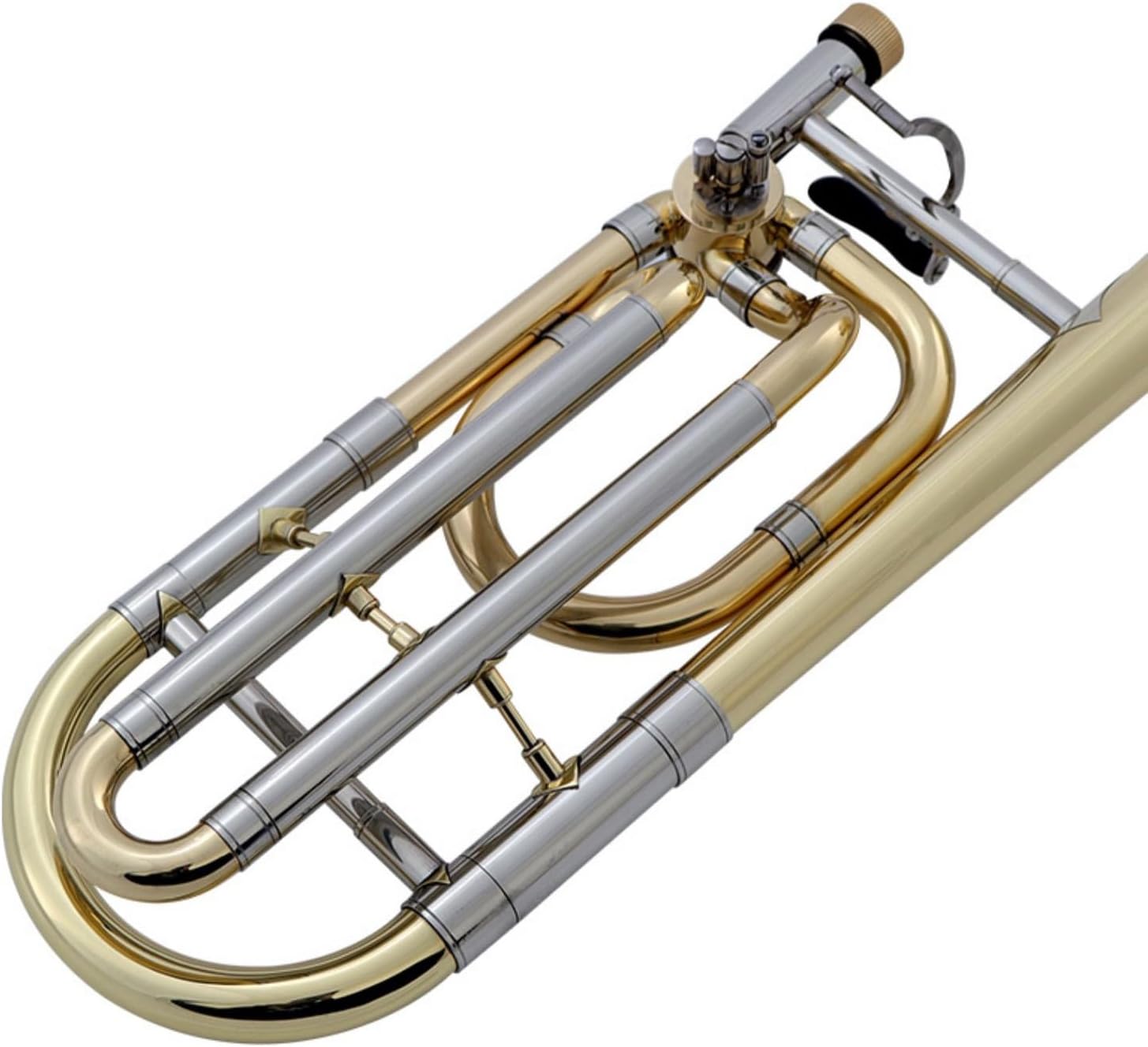 プロ仕様フレンチホルン ニッケルメッキ 4キー複列フレンチホルン F Bb