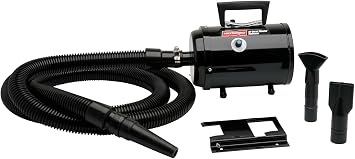 METROVAC Air Force Blaster Radiance B-3-HTV-AFBR Variable Speed Dog Hair Dryer with Heat | High Velocity Pet Grooming Blower 4.0 HP