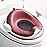 ANGELBLISS Baby Potty Training Toilet Seat with Soft Cushion Handles, Haute Collection, Double Anti-Slip Design and Splash Guard for Boys and Girls (Dark Pink)