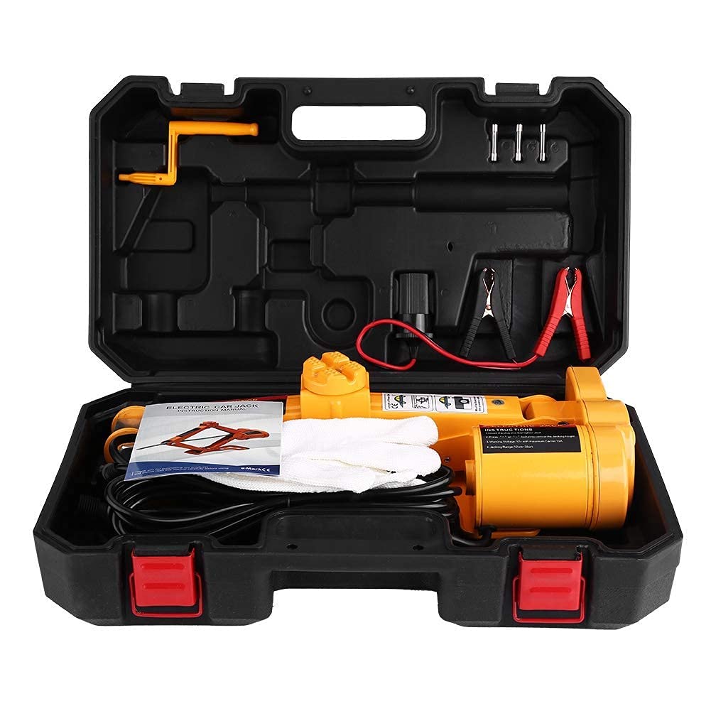 Gato Eléctrico para Automóvil, 2 Toneladas 12 V DC Elevador Coche Gato de Tijera Gato Hidráulico Universales para SUV Furgoneta Garaje y Equipo de Emergencia