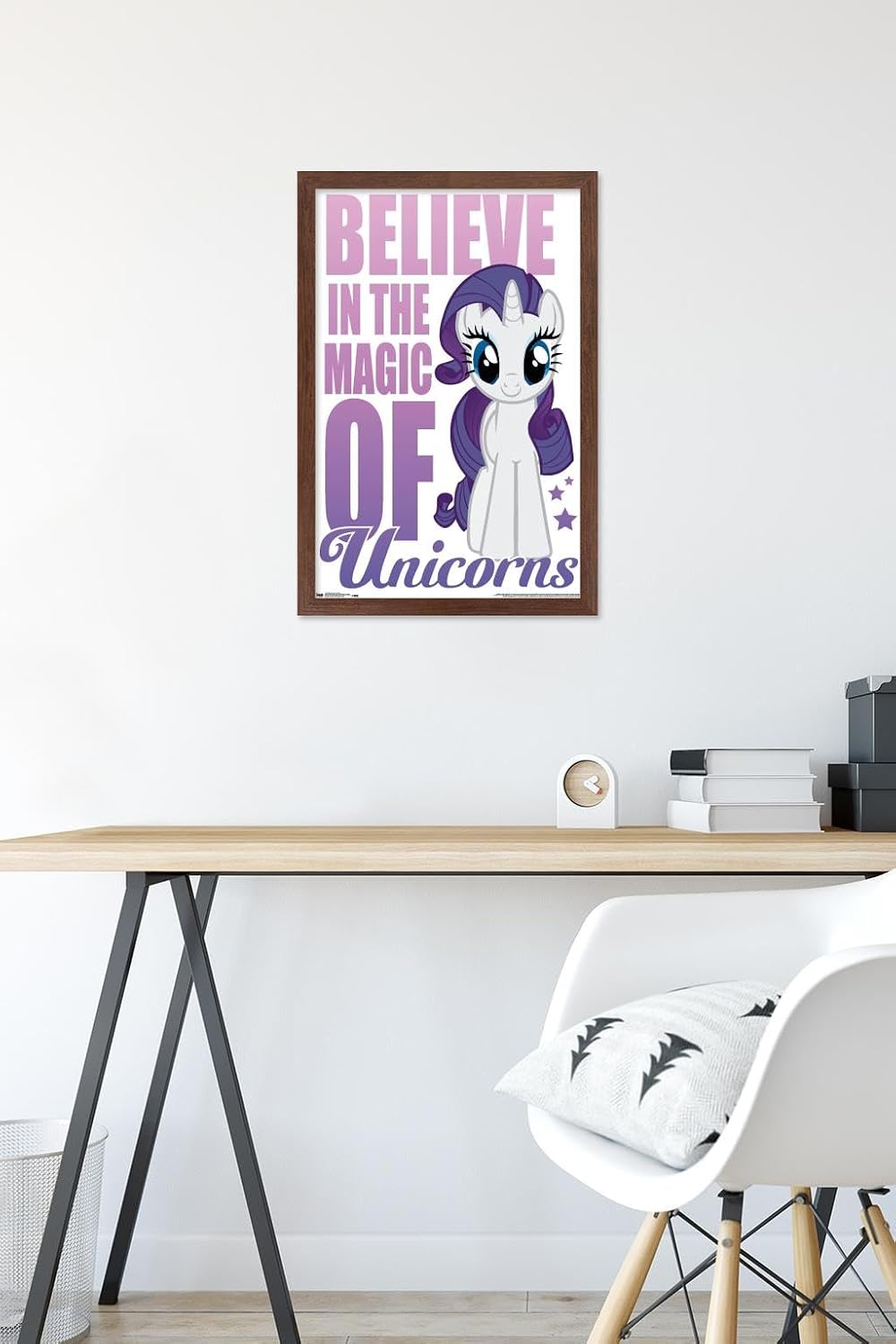 Trends International Hasbro My Little Pony - Believe Wall Poster, 14.725" x 22.375", Mahogany Framed Version