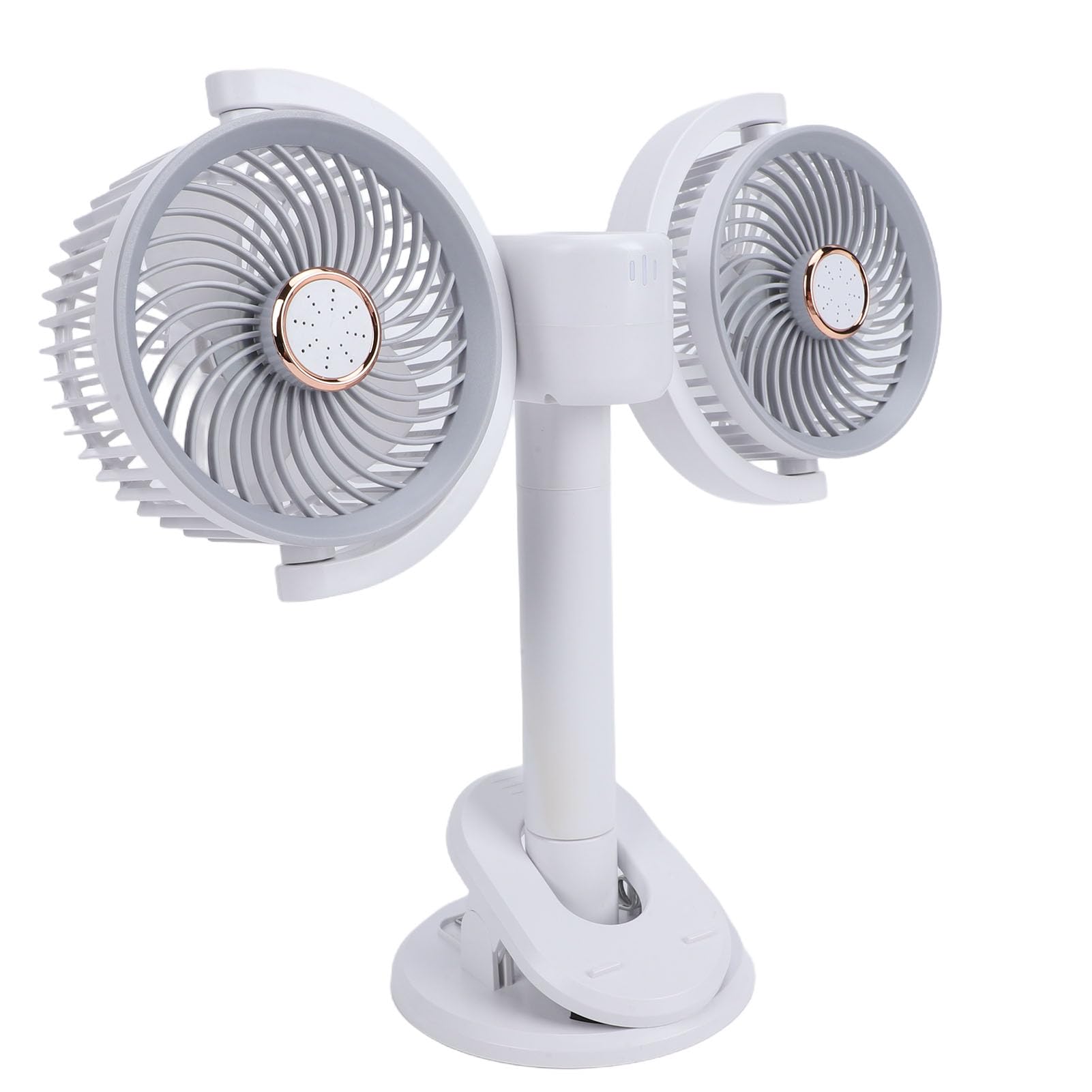 Matybobe Ventilatore da Tavolo a Doppia Testa con Pinza, Ricaricabile