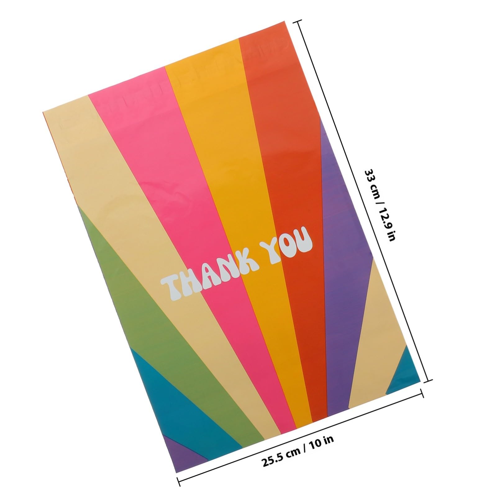 100 Stück Regenbogentaschen Versandtaschen aus Pe mit Haftung und Reißfestigkeit als Verpackungsmaterial für Kleidung und Geschenkverpackung
