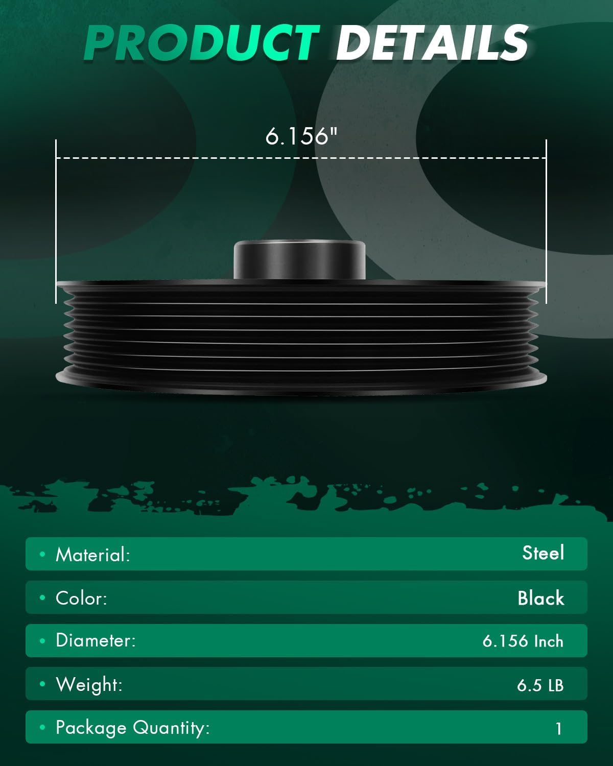 SCITOO Engine Harmonic Balancer Crankshaft Pulley for Acura,RSX,TSX,for Honda,for Accord,Civic,CR-V,Element 2.0L,2.4L 594-298