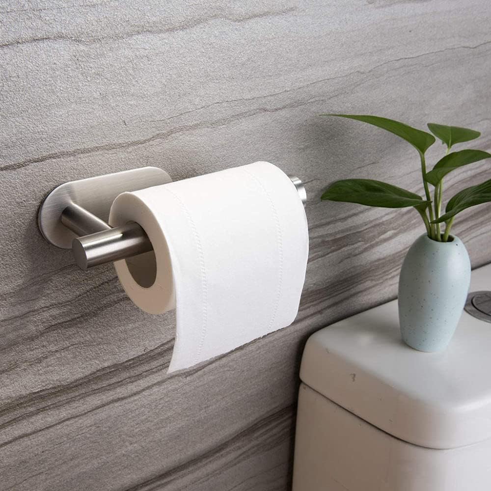 Self-Adhesive Toilet Paper - Easy Wall Bathroom Roll Dispenser, No Drilling Required