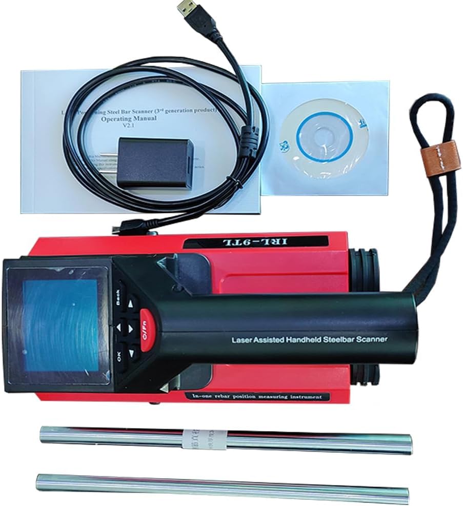 Concrete Rebar Scanner Digital Integrated Rebar Detector Locator With Range 6mm-90 Mm 7mm-200mm USB Interface For Steel Bar Thickness Waveform Network Profile Multi-Mode
