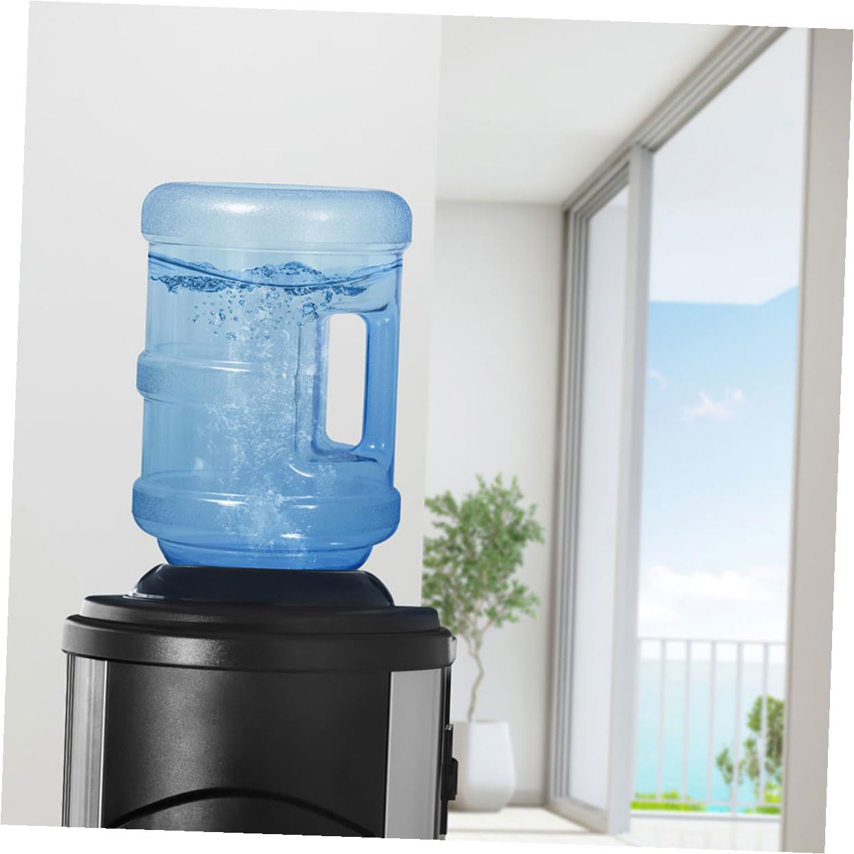 Abaodam Contenitore Forma Ampia da 5l per Acqua Portatile in PC Leggero Chiusura Ermetica Riutilizzabile e Adatto a Lavoro e Fitness