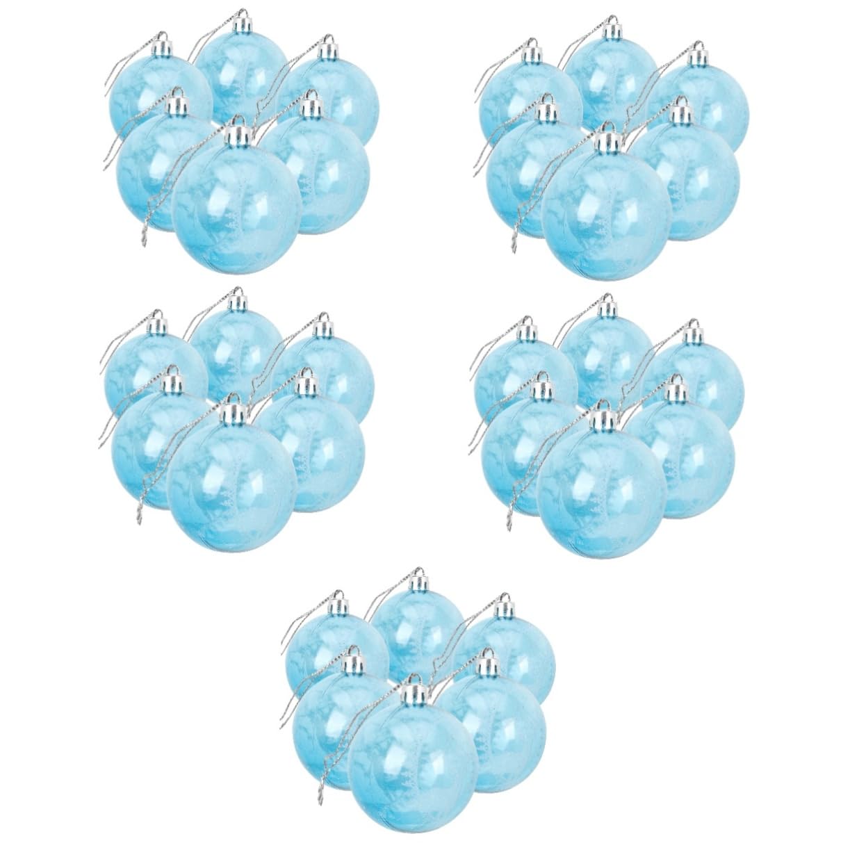 Décorations de Noël boules de sapin raffinées en plastique robuste