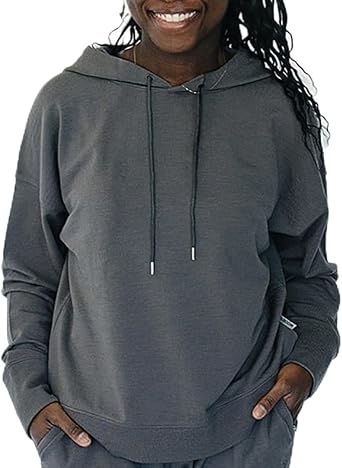 Woolino Merino Wool Joggers & Hoodies for Women, Athletic Sweatpants & Shirts with Pockets & Pullover Hoodie for Hiking, Running & Traveling, Gray S