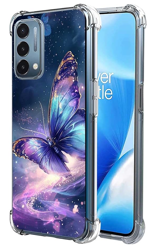 FollmeAir for OnePlus Nord N200 5G Case, Slim Flexible TPU for Girls Women Airbag Bumper Shock Absorption Rubber Soft Silicone Case Cover Fit for OnePlus Nord N200 5G (Dream Butterfly) by FollmeAir - Used condition - US$5.49