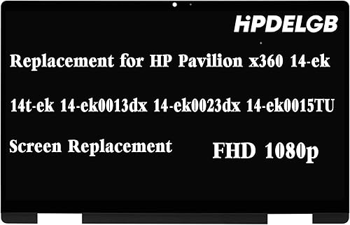 Reemplazo para HP Pavilion x360 14-ek 14t-ek 14-ek0013dx 14-ek0023dx 14-ek0015TU 14-ek0097nr 14-ek0033dx N09468-001 1080p FHD LCD pantalla táctil