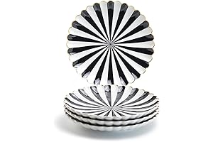 Grace Teaware Scallop Dessert Plate Set