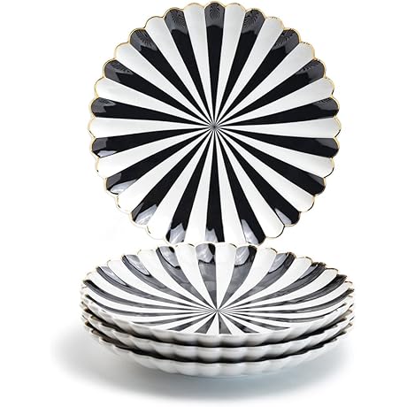 Grace Teaware Scallop Dessert Plate Set