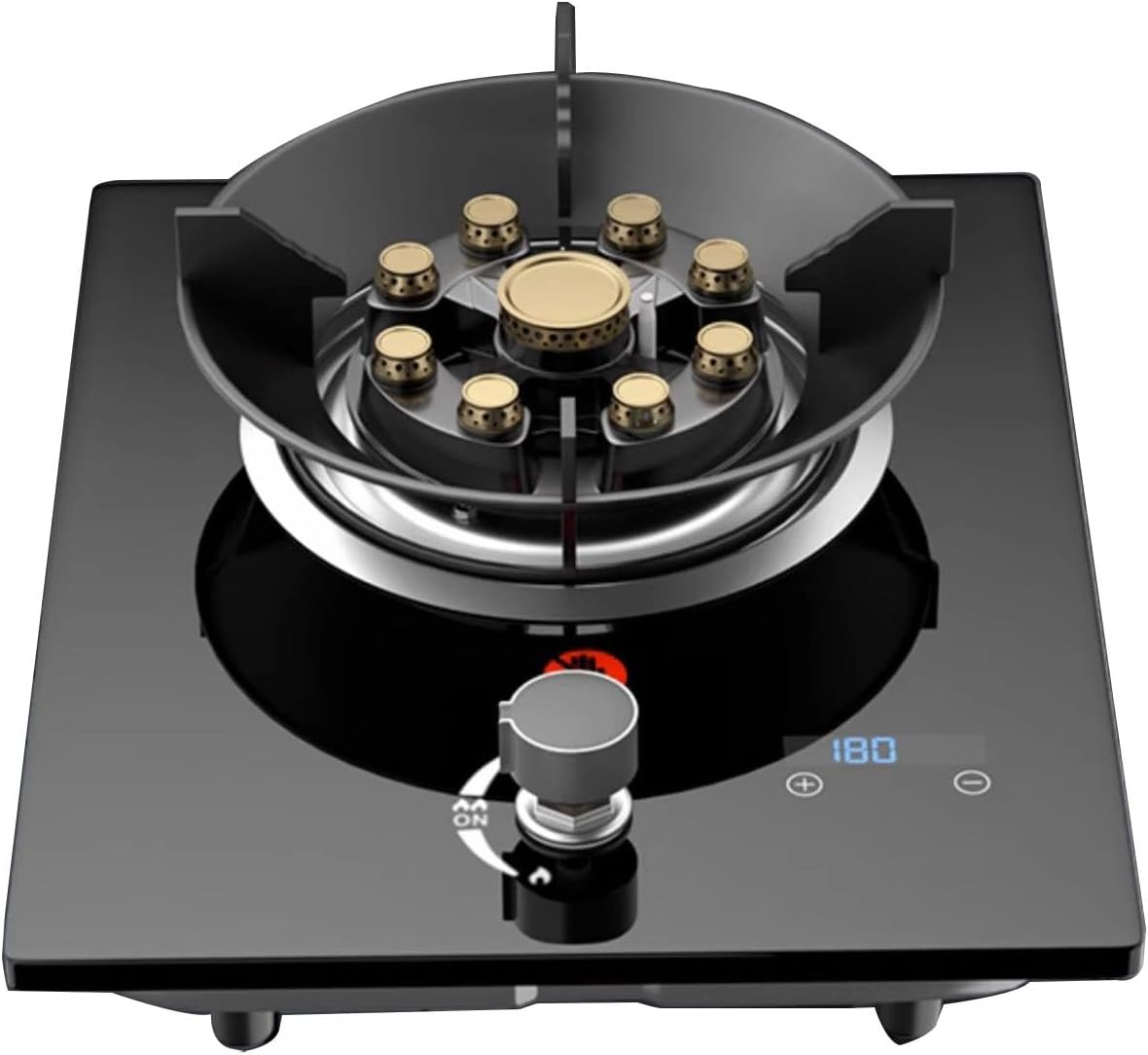 Estufa a Gas 1 Quemador, 7200W, Temporizador 180 Min, Vidrio Templado