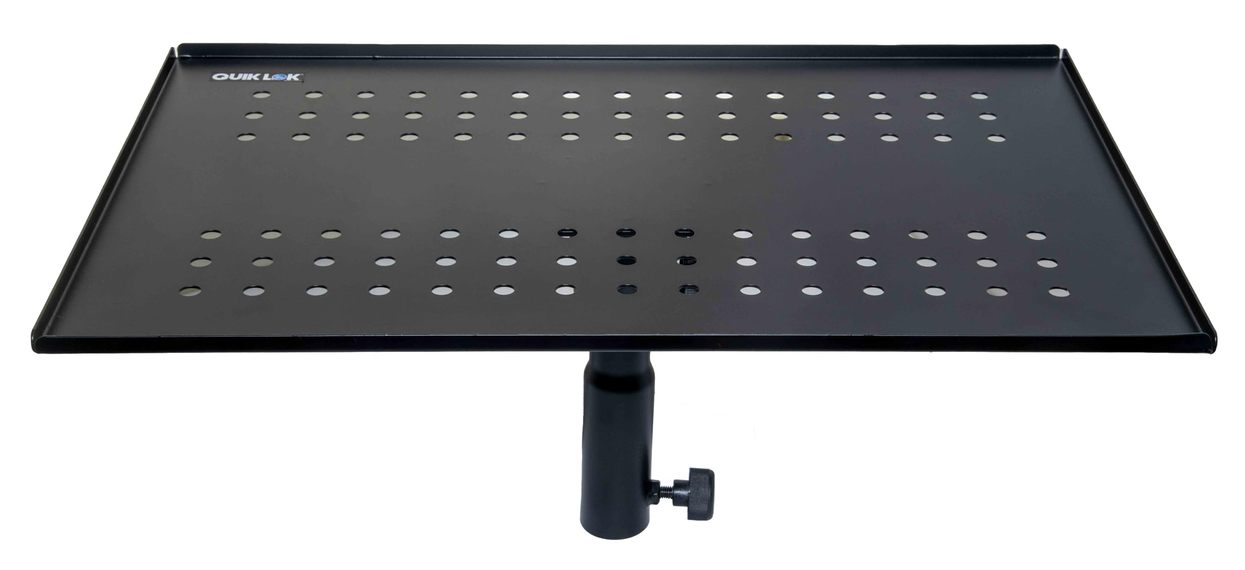 QUIK LOK | TOP003 Ripiano Multifunzione su Stativo per Tastiera; Universale; Regolabile; Portata 15 kg; Ideale per Laptop e Mixer; Acciaio Verniciato