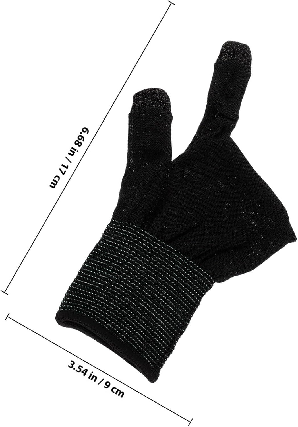 Finger Gaming Gloves for Cellphone, Silver Fiber, Anti Sweat image 2
