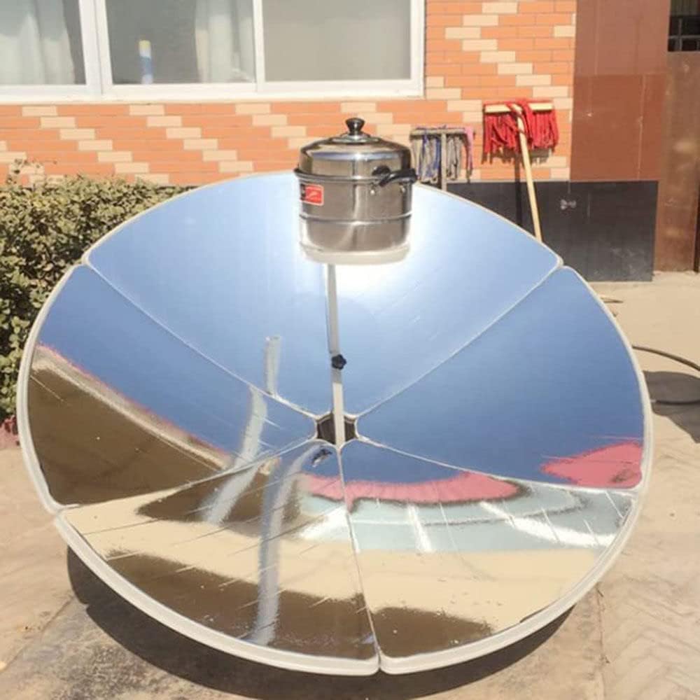 Portable Solar Cooker,Solar Oven,Outdoor Solar Barbecue,Portable BBQ Solar Grill,Foldable Solar Grill Stainless Steel Stove,Oven Smoke Free Food Grade,for Backpacking & Hiking